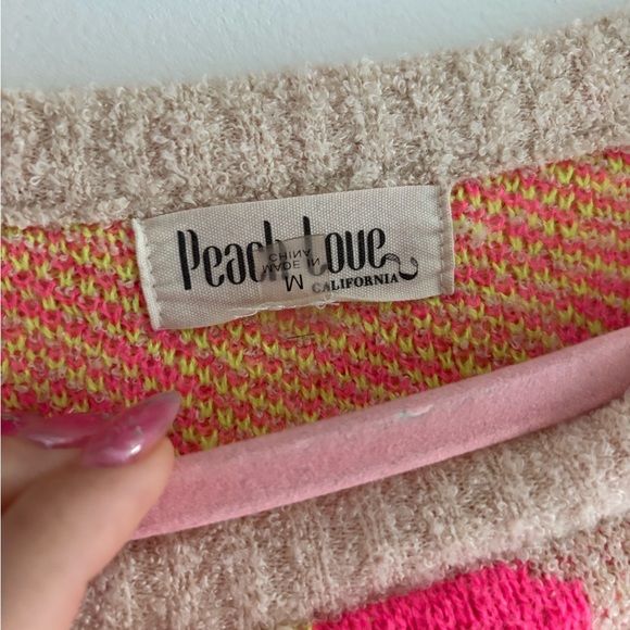 Peach Love California Vibrant Leopard Print Sweater - Picture 2 of 4